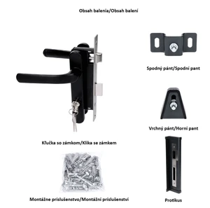 Personální branka, hliníková, šířkově nastavitelná, 1000 x 1803 mm - slide 2