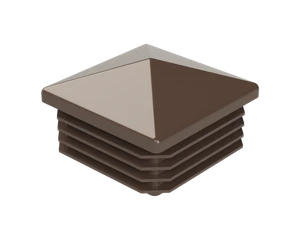 Krytka plastová se stříškou 50 x 50 mm, hnědá - slide 1