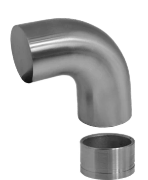 Ukončovací oblúk s medzikusom, na drevené madlo, AISI 304 - slide 0