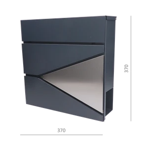 Poštová schránka, max. formát listu A4, AISI 410/RAL 7016 - slide 1