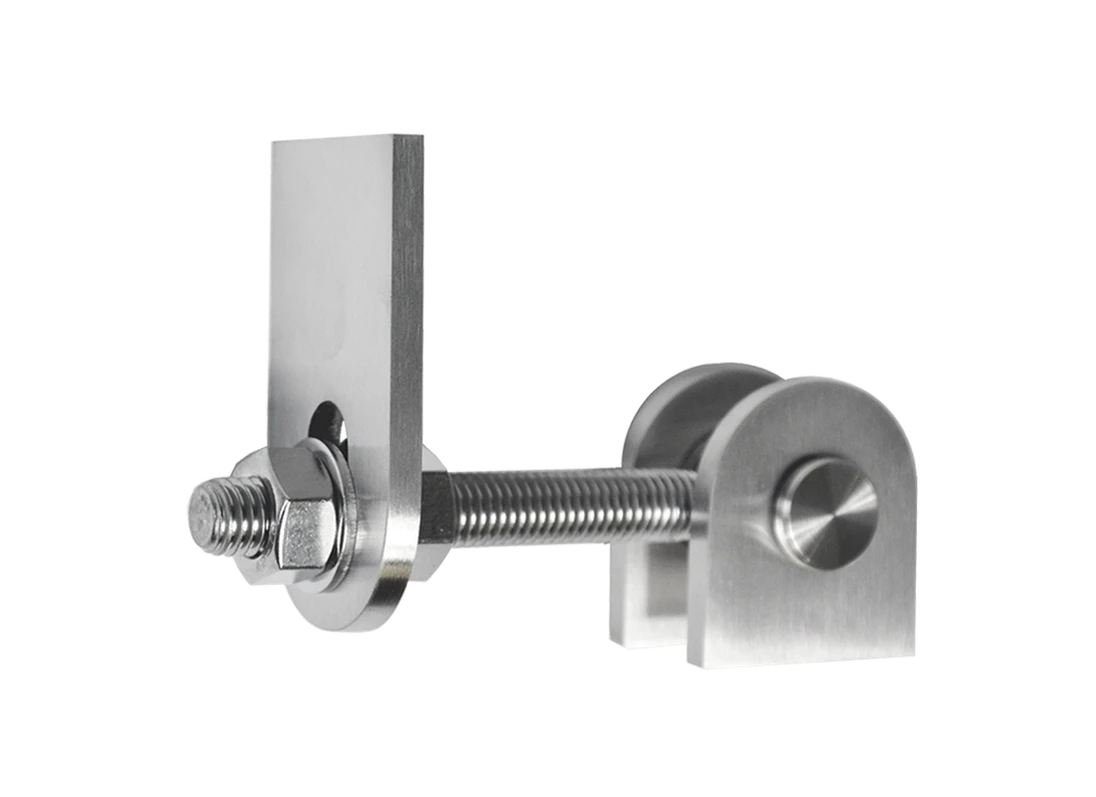 Záves Nastaviteľný M12 s platňou, 180°, brúsená AISI 304