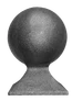 Guľa ozdobná, H = 150 mm, podstavec 100 x 100 mm, dutá