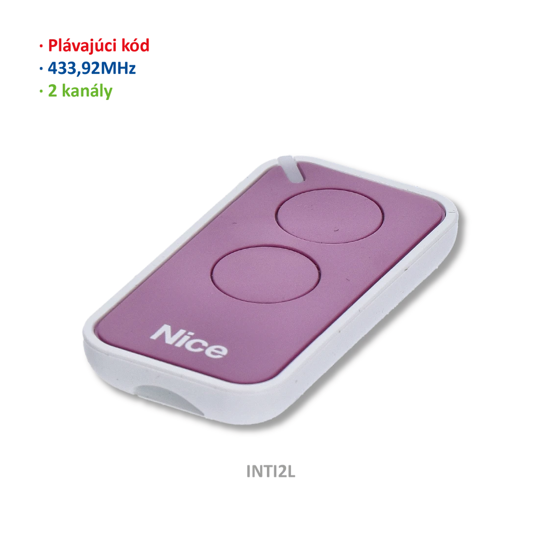 Vysielač ERA 2-kanálový, 433 MHz, plávajúci kód, fialový