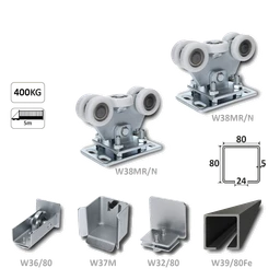 Samonos do 400 kg, profil 80 x 80 x 6000 mm, Fe