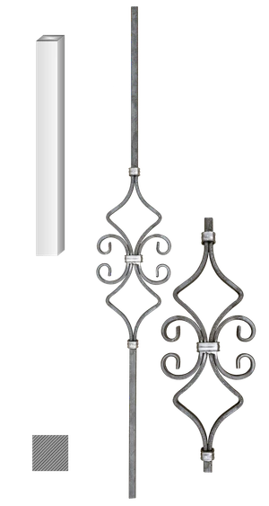 Tyč 140 x 1000 mm z profilu 12 x 12 mm - slide 0