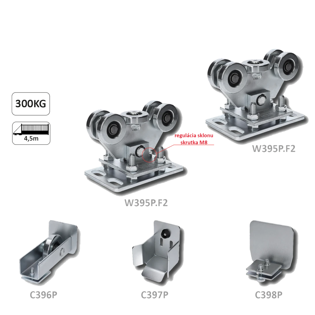 PICCOLO KLASIK samonos bez profilu do 300 kg/ 4,5 m