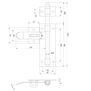 DOPREDAJ Rígeľ ø 16 mm, L = 270 mm, pozinkovaný - slide 3