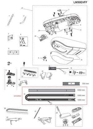 041A4043 sada koľajnice typu CR5 s príslušenstvom na montáž - slide 1