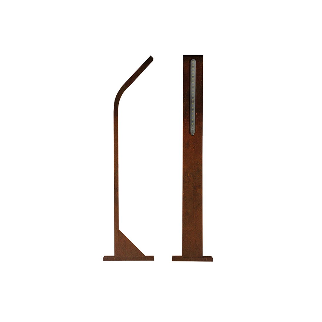 Venkovní LED osvětlení STIK S DOWN barva CORTEN, H-404mm