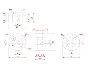 Spojka pro dve nerezové lanka ø 4 mm, materiál plast - slide 3