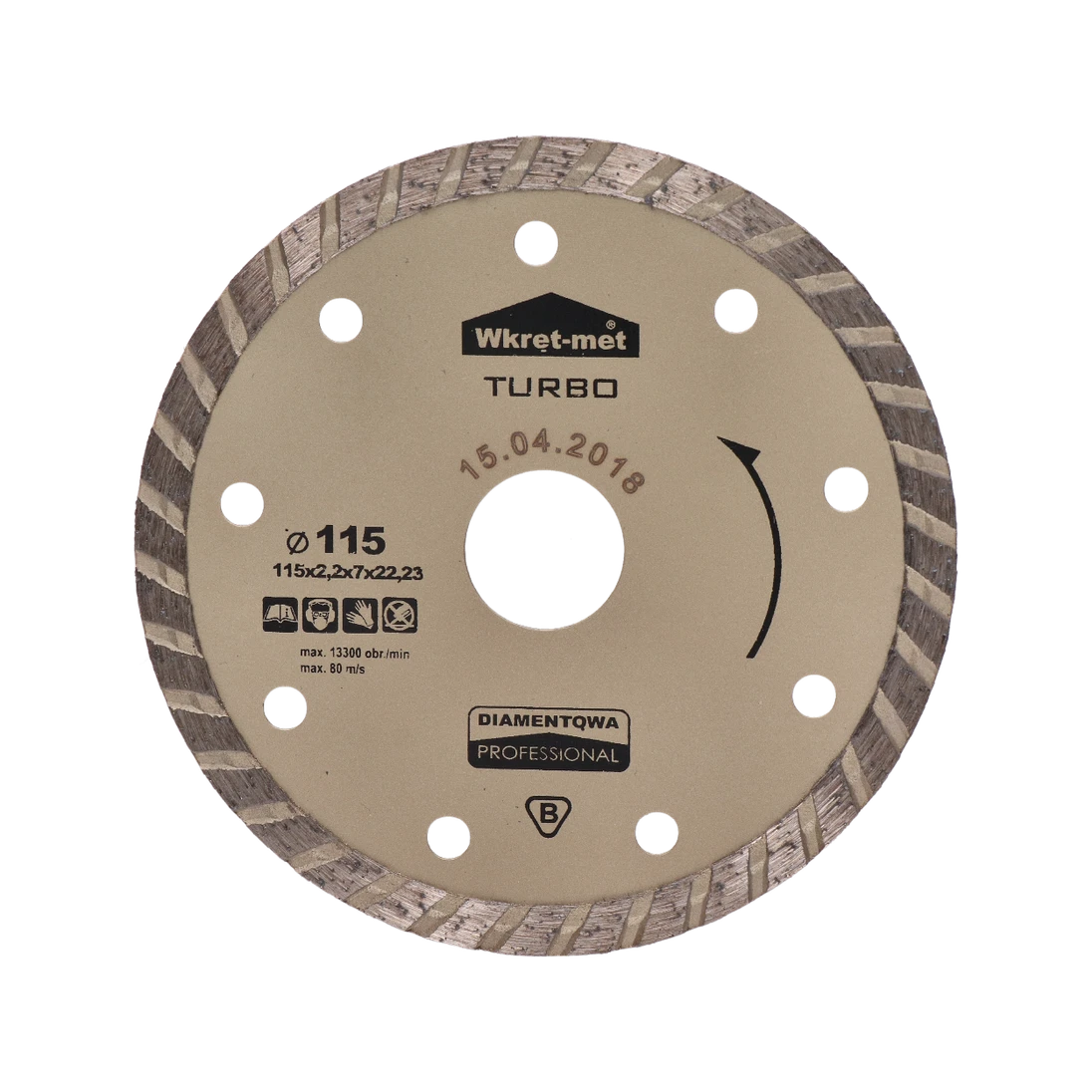 Turbo diamantový kotúč 115 x 2,2 x 22 mm