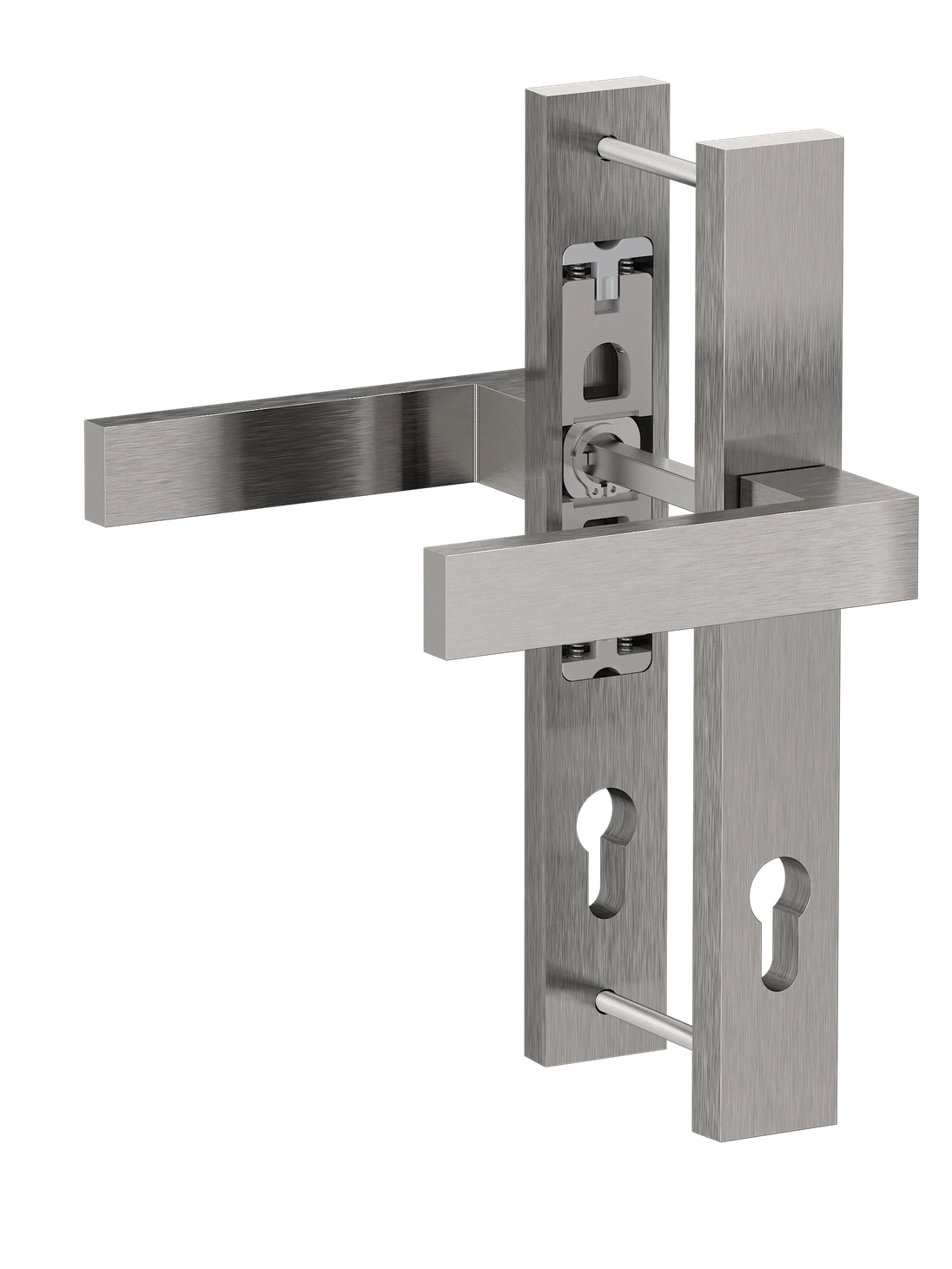 Hliníkový set so štítom kľučka/kľučka, brúsený elox