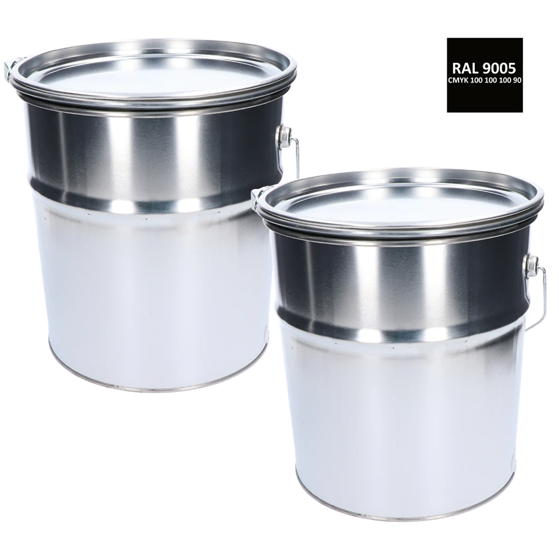 Farba antikorózna polomatná na zinok 20 kg hlboká-čierna