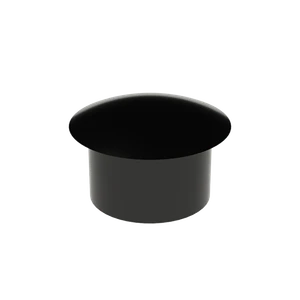 Vnútorná krytka guľatá ø 13 mm, otvor ø 10 mm, čierna, plast - slide 1