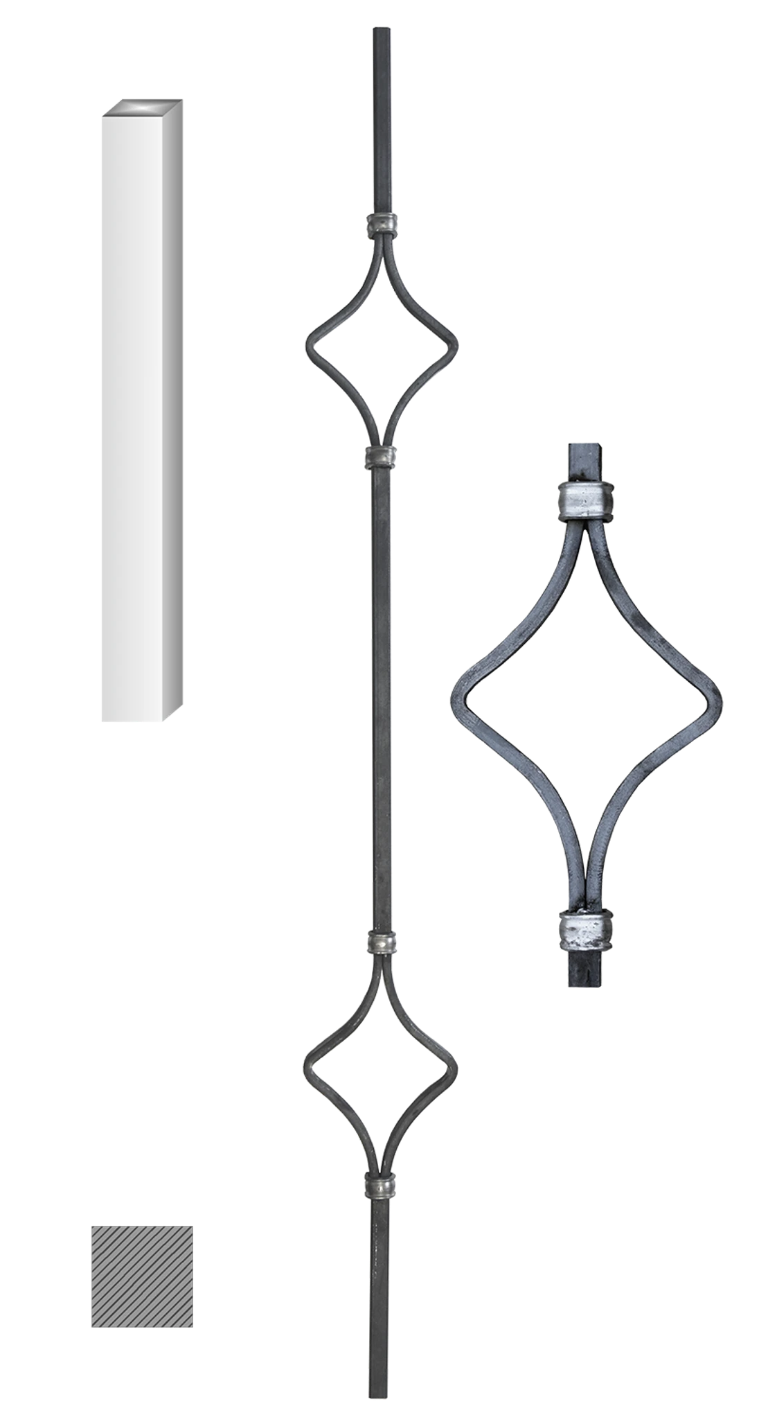 Tyč 110 x 1000 mm z profilu 12 x 12 mm