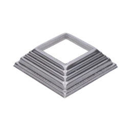 Krytka, plech, 100 x 100 x 29 mm, diera 52 x 52 mm, výlisok