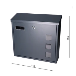 Schránka poštová, max A4, farba: RAL 7016