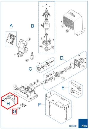 SPREG03500 Sada odblokovacej rukoväte RO600, RBS400, 600 - slide 1