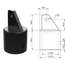 Plastový krytka, ø 47,3 x 79,5 mm, tvrdený plast PA