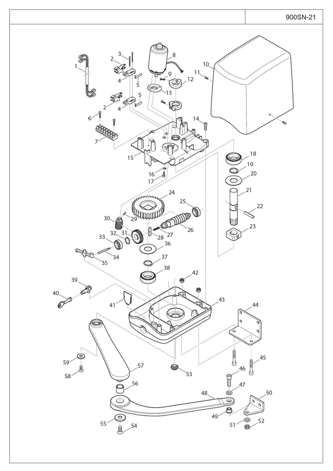 Šnek převodovky kovový