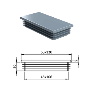 Krytka plastová 60 x 120 mm - slide 0