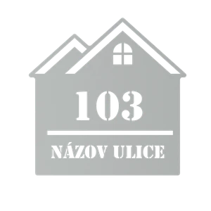 Domovní číslo, vzor 003, broušená nerez AISI 304 - slide 1