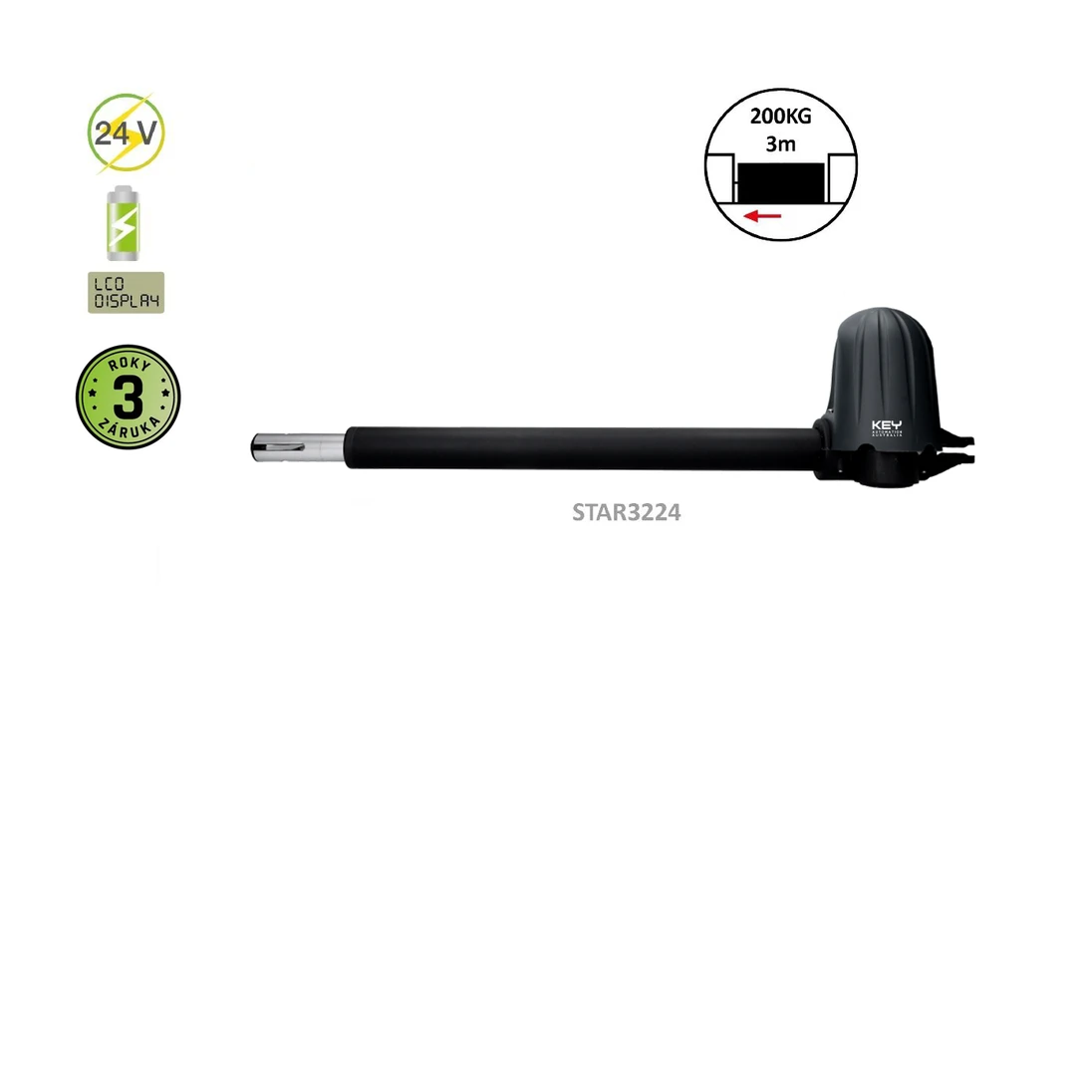 900STAR3324 pravý pohon pre krídlovú bránu do 3 m/krídlo