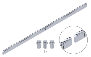 Hrebeň INOX 30 x 8 x 1000 mm, M4, max do 1900 kg - slide 0