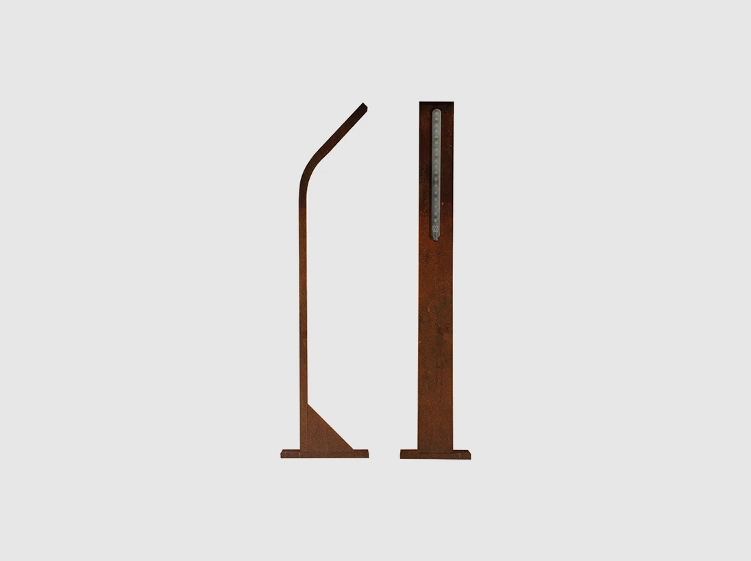 Venkovní LED osvětlení STIK S DOWN barva CORTEN, H-404mm