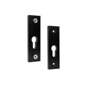 Hliníková rozeta na cylindrickou vložku, černý broušený elox - slide 0