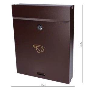 Schránka poštová, max. formát listu A4, hnedá - slide 0