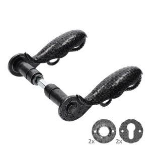 Kľučka 150 x 75 mm, osadenie ø 17,5 mm, čierny zinok - slide 1