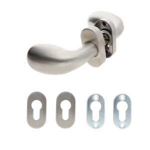 Oválna kLučka vrátane dolnej rozety, brúsená nerez AISI 304 - slide 0