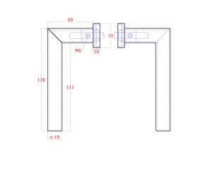 Klika nerezová bez dolní rozety, broušená AISI304 - slide 1