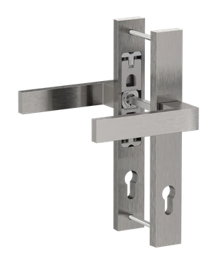 Hliníkový set so štítom kľučka/kľučka, brúsený elox - slide 0