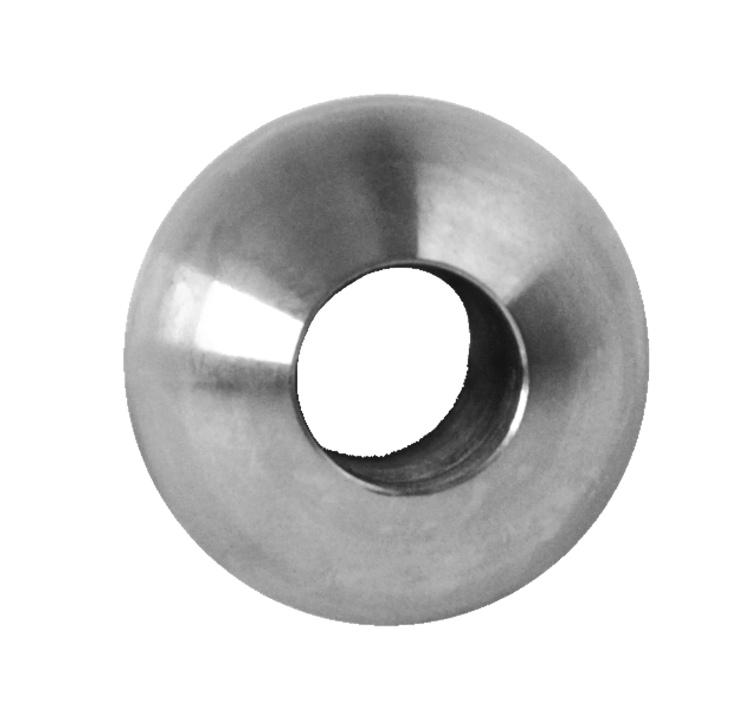 Guľa priechodná ø 25 mm na trubku ø 12 mm, brúsená AISI 304