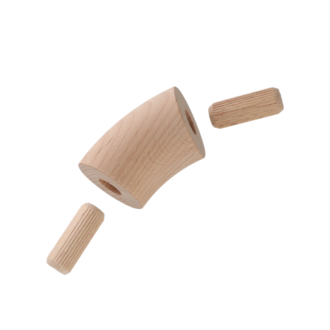 Spojovací oblúk ø 42 mm, buk, brúsený povrch bez náteru