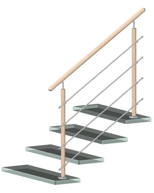 Dřevěný sloup, vrchní kotvení, 4řadový, průchozí - slide 3