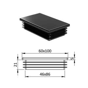 Krytka plastová 60 x 100 mm - slide 0