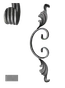 Céčko s lístkami, 320 x 80 mm, 12 x 6 mm, široké rozkutie