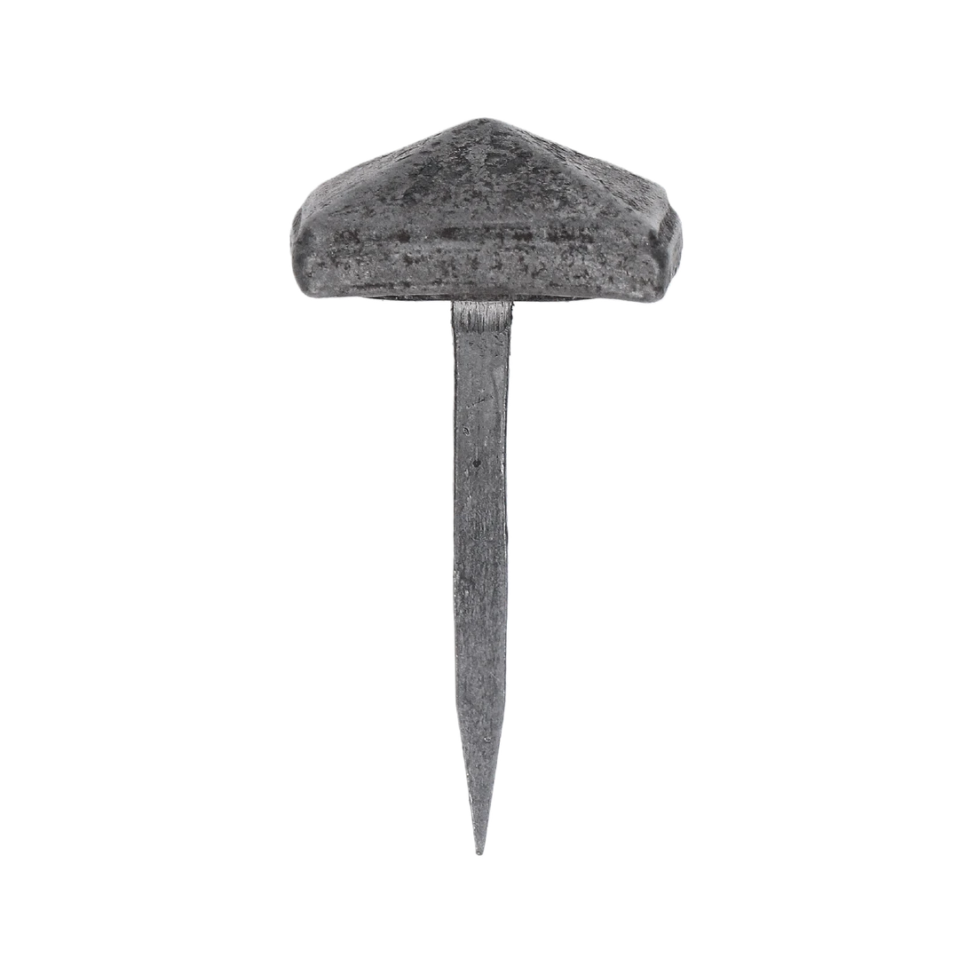 Ozdobný kovaný štvorcový klinec, hlavička 19x19x8mm, hrot 3x2x24mm, bez povrchovej úpravy
