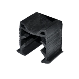 Gumené tesnenie pre madlo 24 x 24 mm, sklo 16 - 17,5 mm