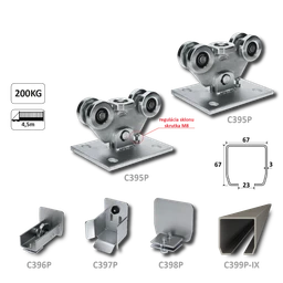 PICCOLO samonos do 200 kg/4,5 m, profil 67 x 67 x 3 mm