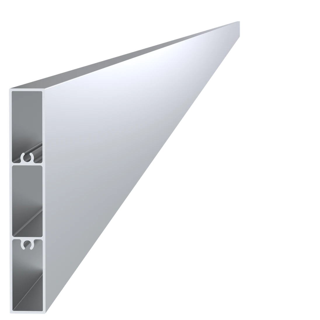 Poškodený profil 100x16mm, L-6000mm, hliník bez povrchovej úpravy