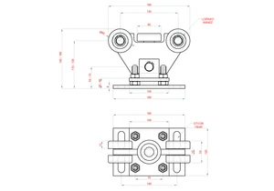 Vozík PICCOLO KLASIK do 300 kg, profil 69 × 69 mm, pozink - slide 2