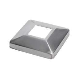 Kryt spodní příruby 107 x 107 mm, broušená nerez AISI 304