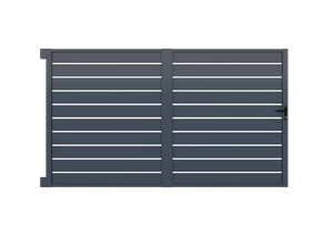 Posuvná brána, hliníková, šířkově nastavitelná, 4000 x 1803 mm - slide 0