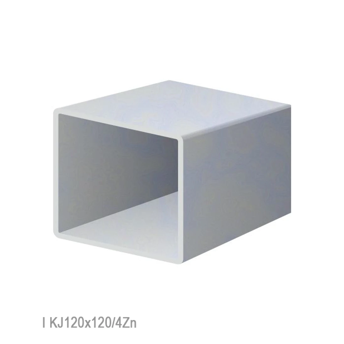 Uzavřený profil 120 x 120 x 4 x 3000 mm, pozink, hladký