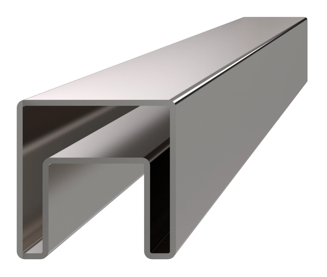 Madlo 40 x 40 x 1,5 mm, pre sklo 8 - 17,5 mm, AISI 304