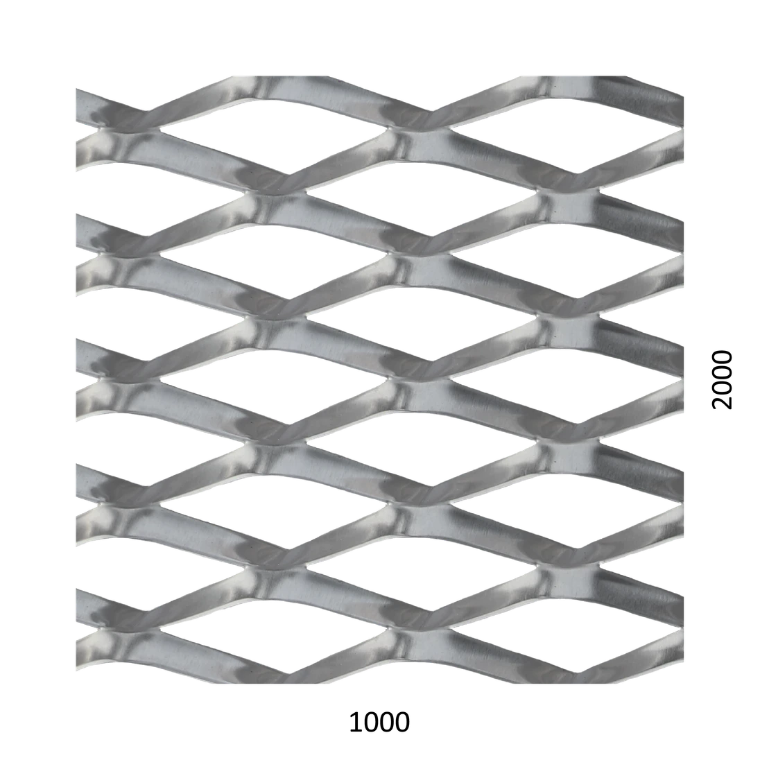 DOPREDAJ ťahokov Al, kosoštvorcové oko, 1000 x 2000 x 1,5 mm